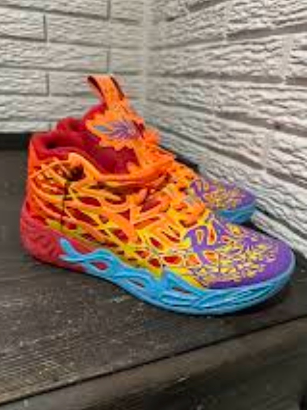 Puma Kids Multicolor Gradient Sneakers - Orange, Purple & Blue